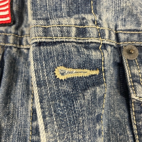 Southpole Premiun Mens Blue Biker Patched Denim Vest Size L - Picture 14 of 15